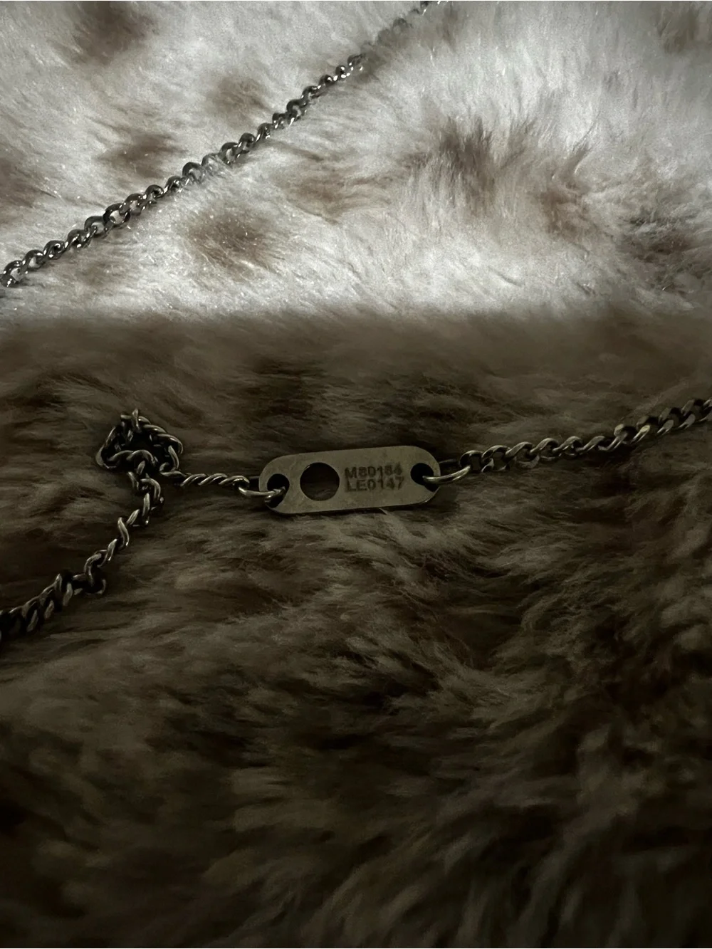 Louis Vuitton Silver-Tone Coin Pendant Necklace with Gold LV Charm - Picture 5 of 5